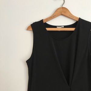 EUC Halogen LG Black Sleeveless Jersey Shell Top Large Office